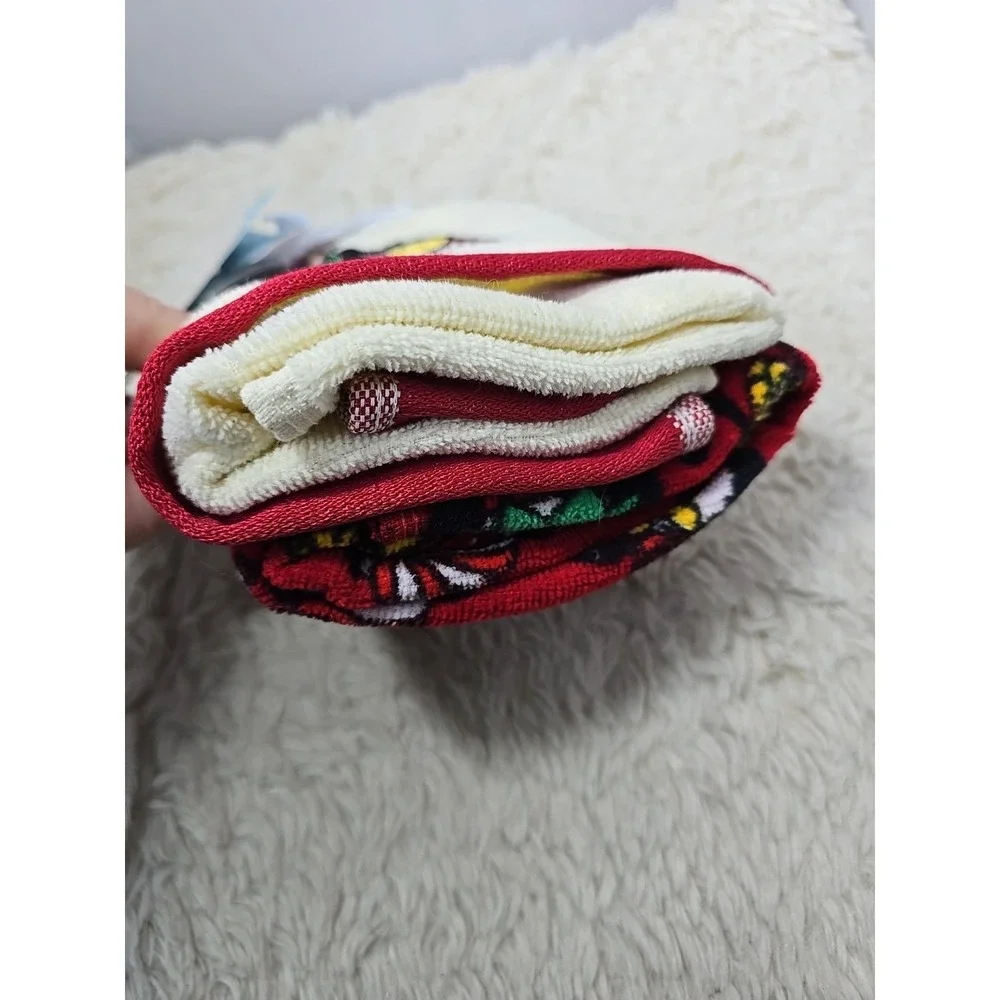 Disney Christmas Mickey Mouse Goofy 2 Pack Hand Kitchen‎ Bathroom Towels Minnie